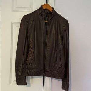 Banana Republic Dark Brown Leather Jacket